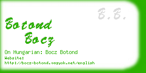 botond bocz business card